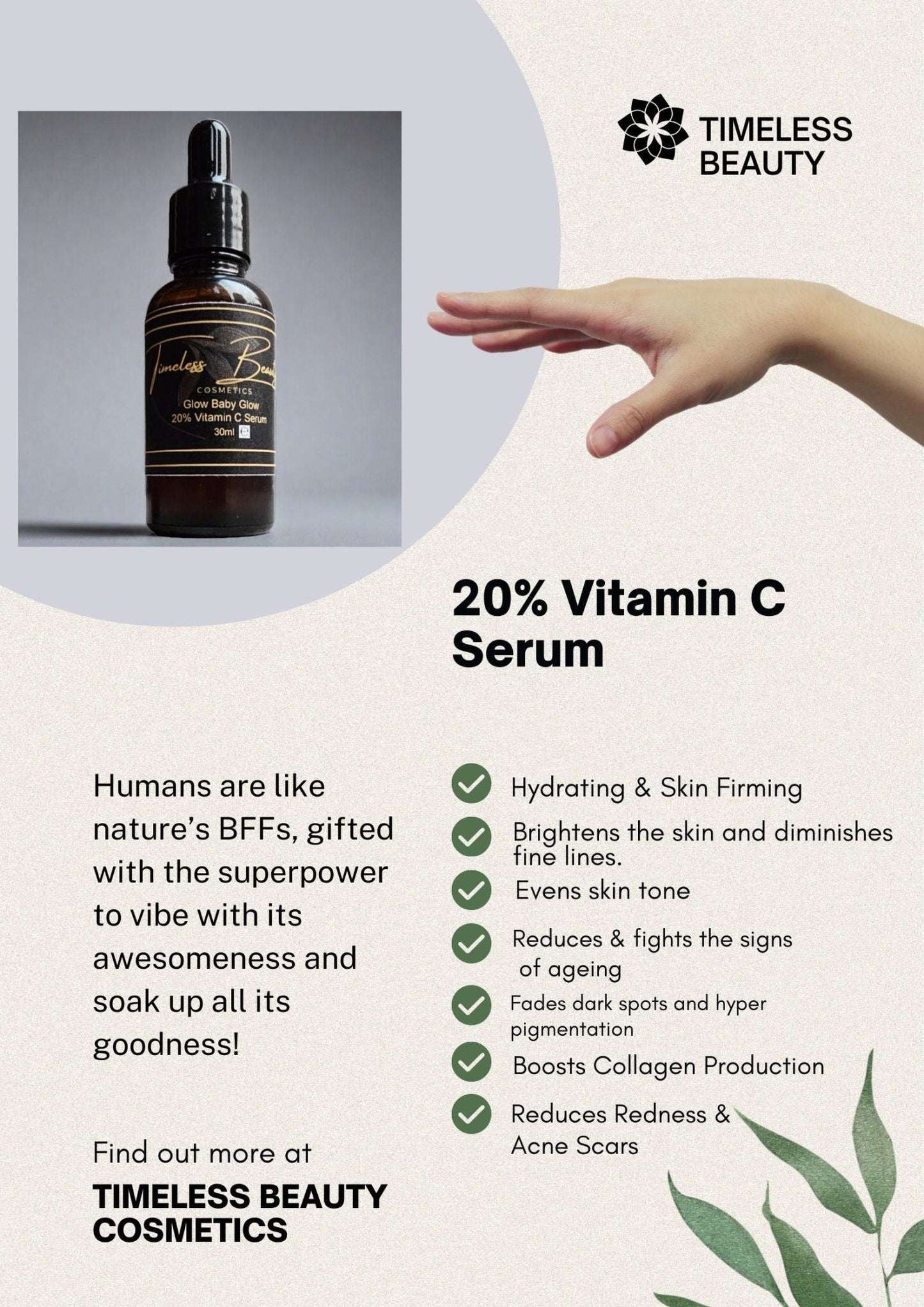 20% Vitamin C Brightening Serum - Timeless Beauty Cosmetics