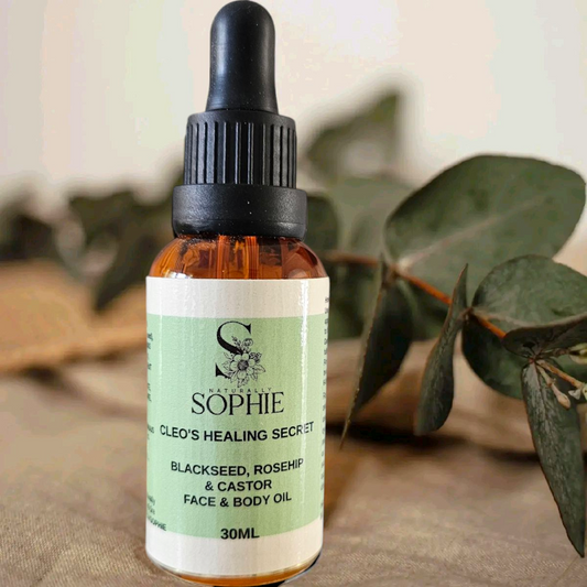 Black seed, Rosehip, and Castor Oil Blend Skincare Elixir Bottle