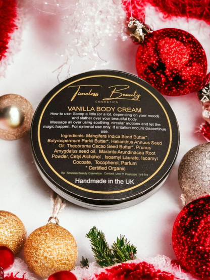 Vanilla Body Butter, hydrate and moisturise the skin